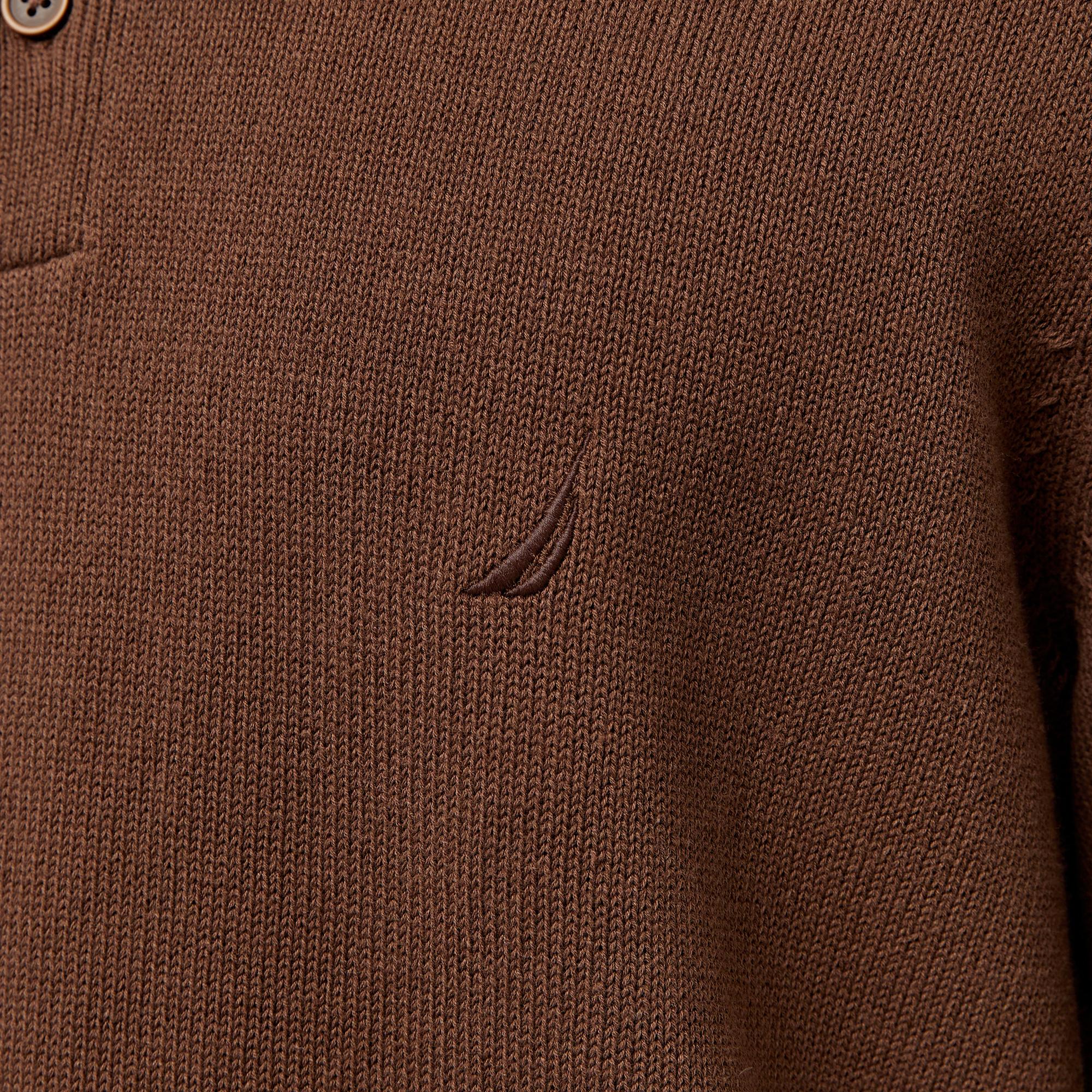 Nautica Erkek Kahverengi Classic Fit Kısa Kollu Triko