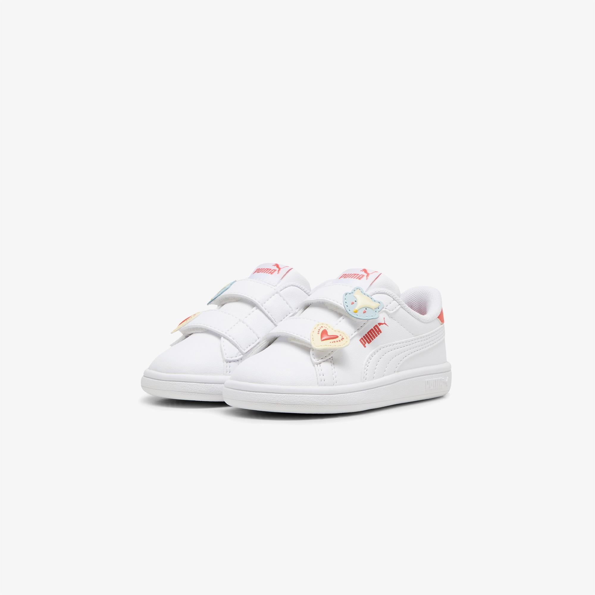 Puma Smash 3.0 Badges Bebek Beyaz Spor Ayakkabı