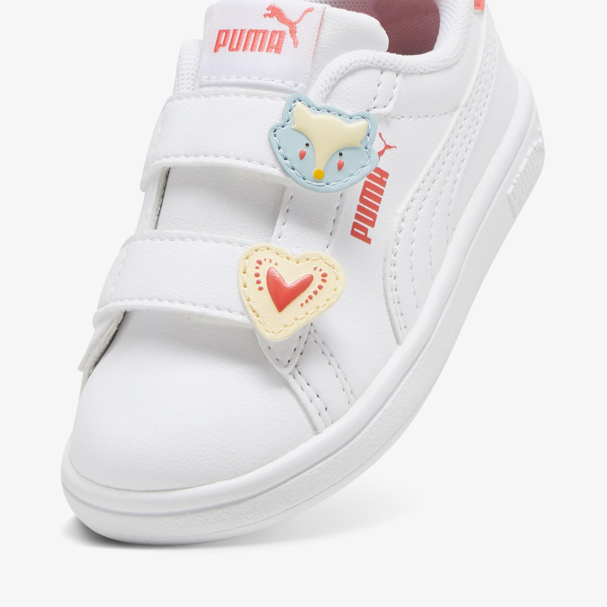 Puma Smash 3.0 Badges Bebek Beyaz Spor Ayakkabı