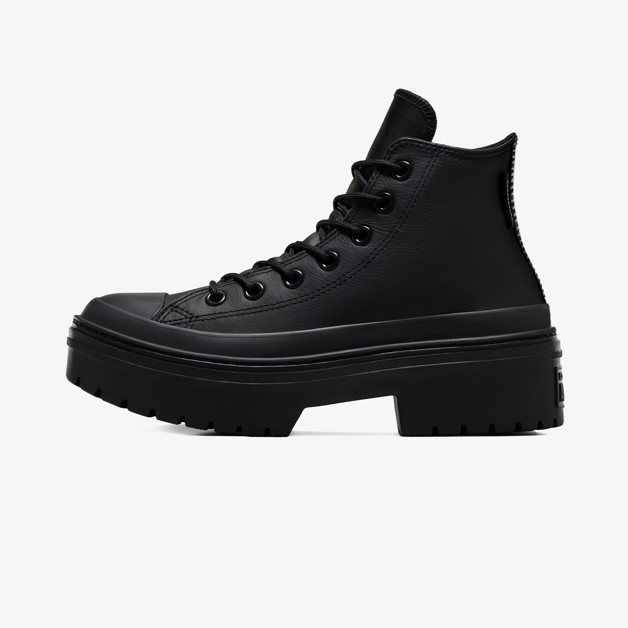 Converse Chuck Taylor All Star Lugged Heel Kadın Siyah Deri Platform Sneaker