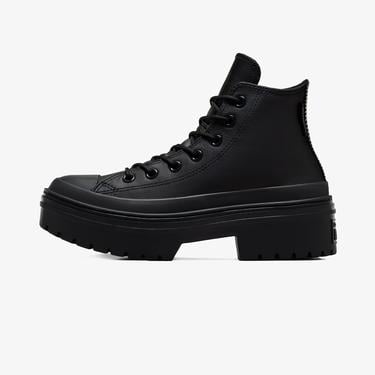  Converse Chuck Taylor All Star Lugged Heel Kadın Siyah Deri Platform Sneaker