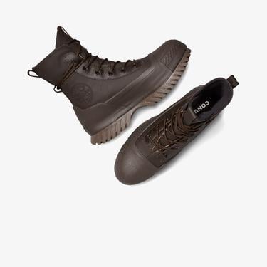  Converse Chuck Taylor All Star Lugged 2.0 CC Unisex Kahverengi Deri Platform Bot