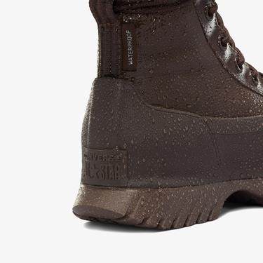  Converse Chuck Taylor All Star Lugged 2.0 CC Unisex Kahverengi Deri Platform Bot