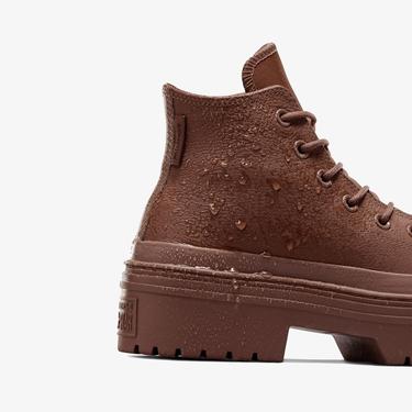  Converse Chuck Taylor All Star Lugged Heel Kadın Kahverengi Deri Platform Bot