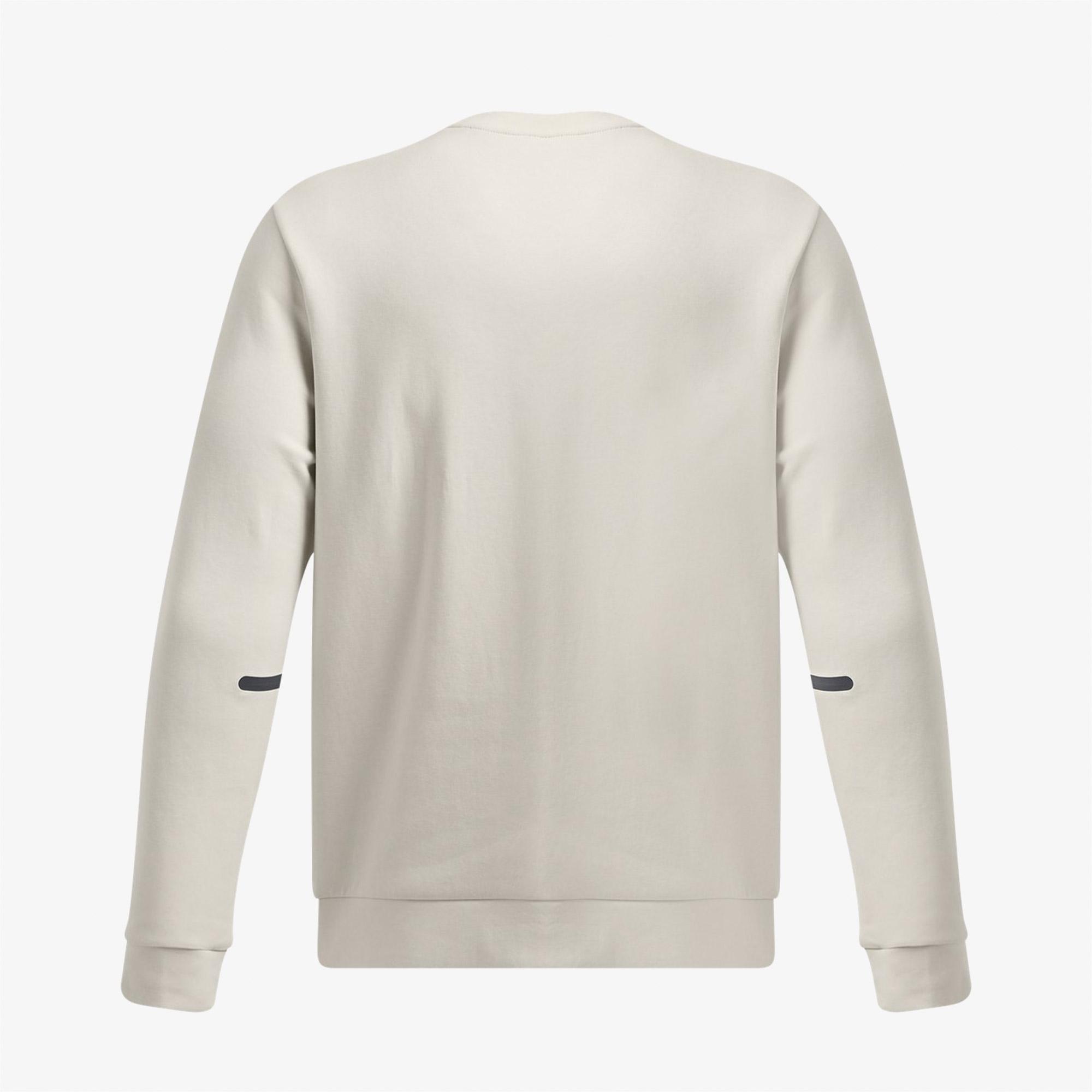 Under Armour Unstoppable Fleece Bisiklet Yaka Erkek Beyaz Sweatshirt