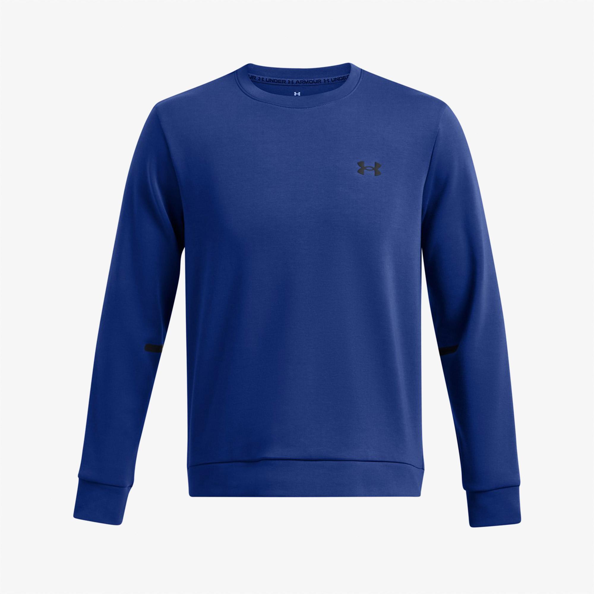 Under Armour Unstoppable Flc Crew Eu Erkek Mavi Sweatshirt