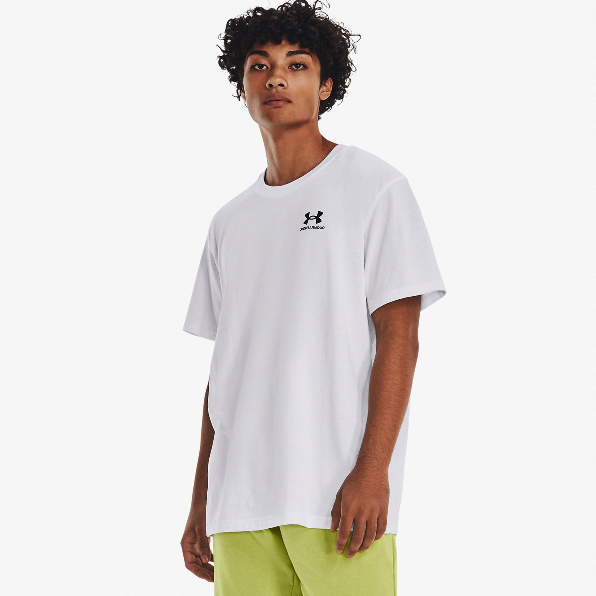 Under Armour Logo Emb Heavyweight Ss Erkek Beyaz T-Shirt