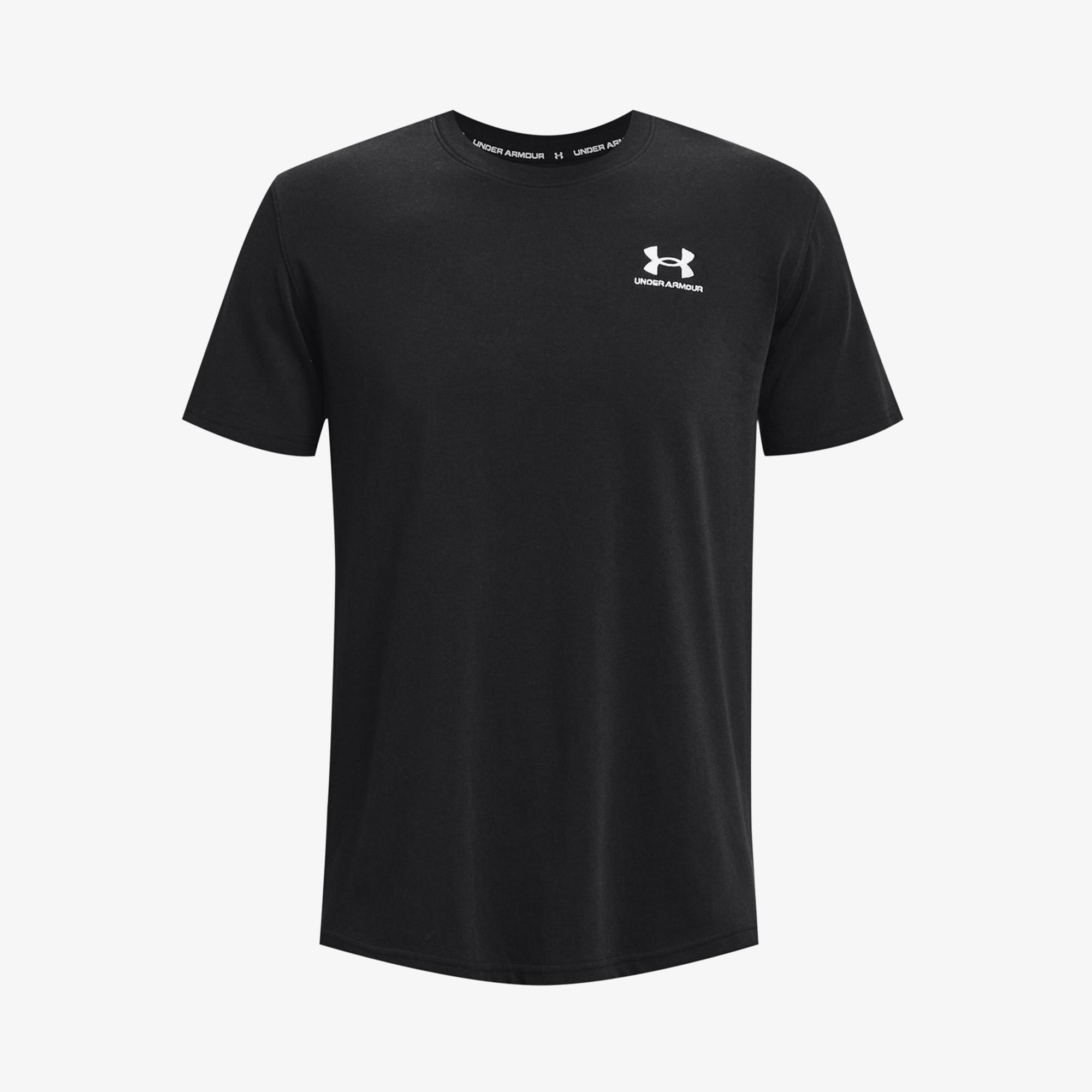 Under Armour Logo Nakışlı Heavyweight Siyah Kısa Kollu Erkek T?Shirt