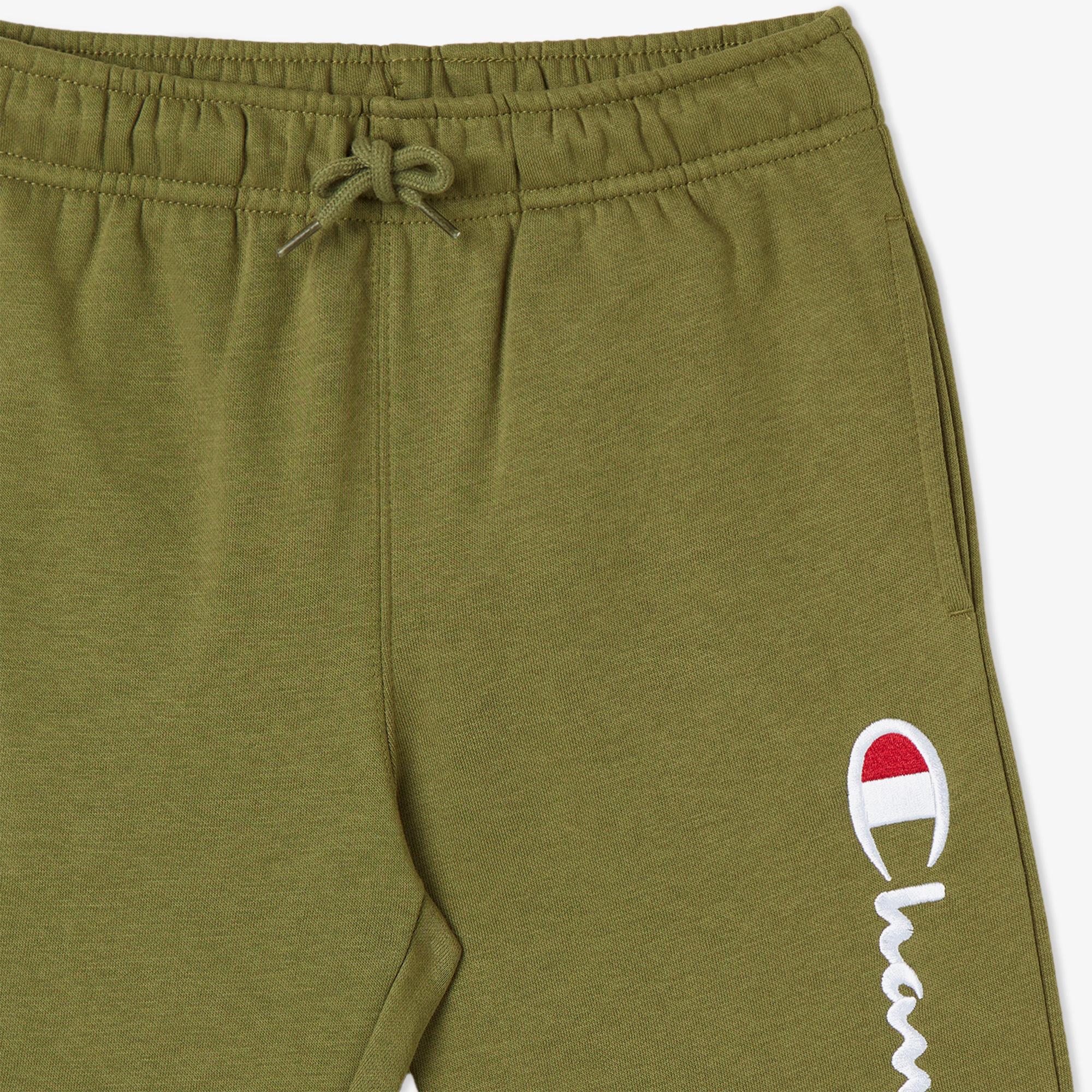 Champion Big Logo Fleece Jogger Çocuk Yeşil Eşofman Altı