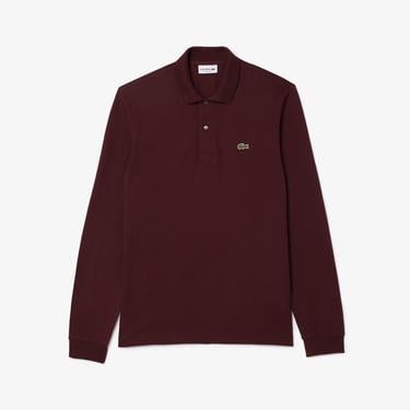  Lacoste L.12.12 Erkek Classic Fit Uzun Kollu Bordo Polo