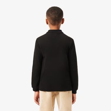  Lacoste Erkek Çocuk Regular Fit Uzun Kollu Siyah Polo