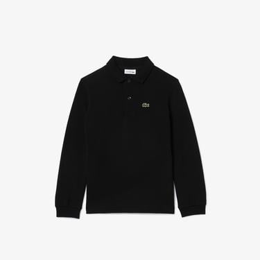  Lacoste Erkek Çocuk Regular Fit Uzun Kollu Siyah Polo