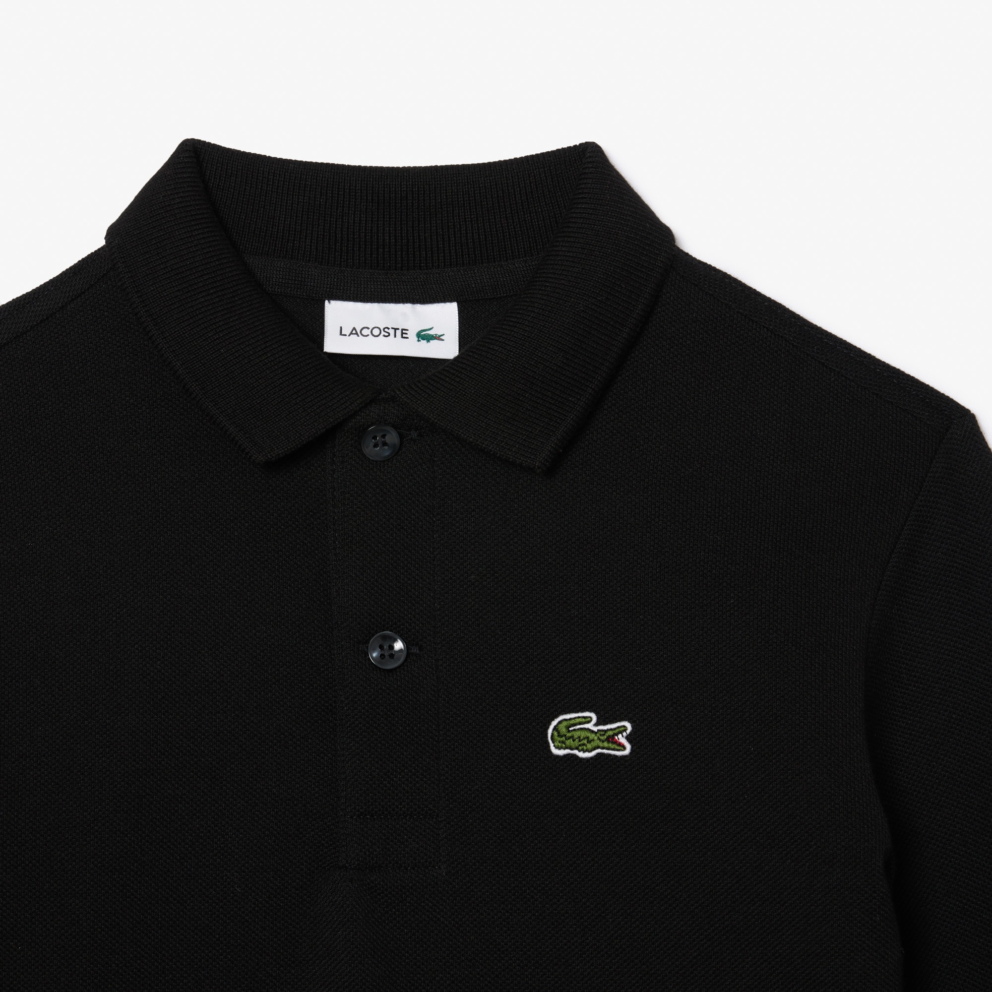 Lacoste Erkek Çocuk Regular Fit Uzun Kollu Siyah Polo