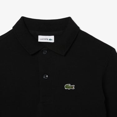  Lacoste Erkek Çocuk Regular Fit Uzun Kollu Siyah Polo
