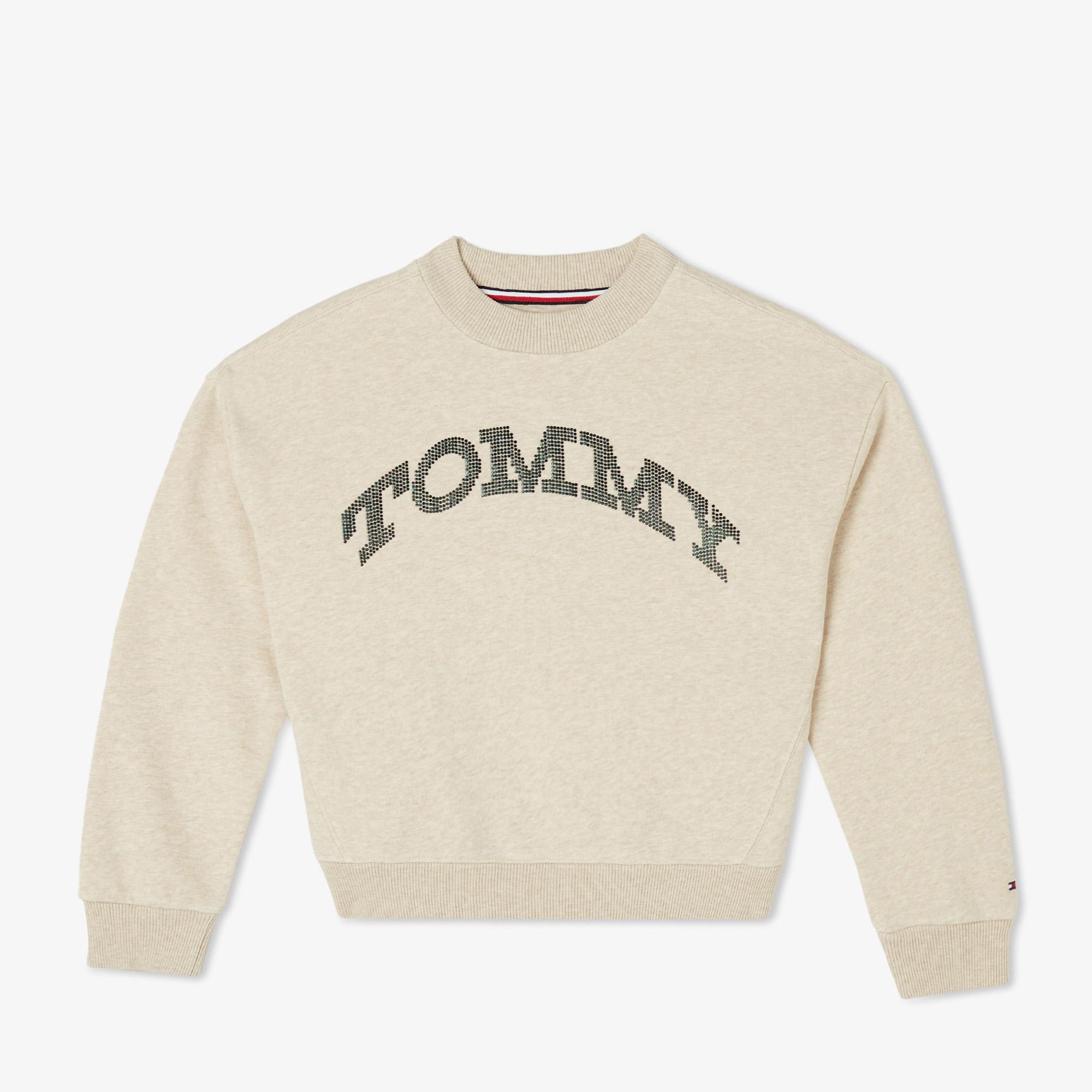 Tommy Hilfiger Tommy Dot Foil Çocuk Bej Sweatshirt