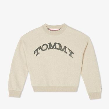  Tommy Hilfiger Tommy Dot Foil Çocuk Bej Sweatshirt