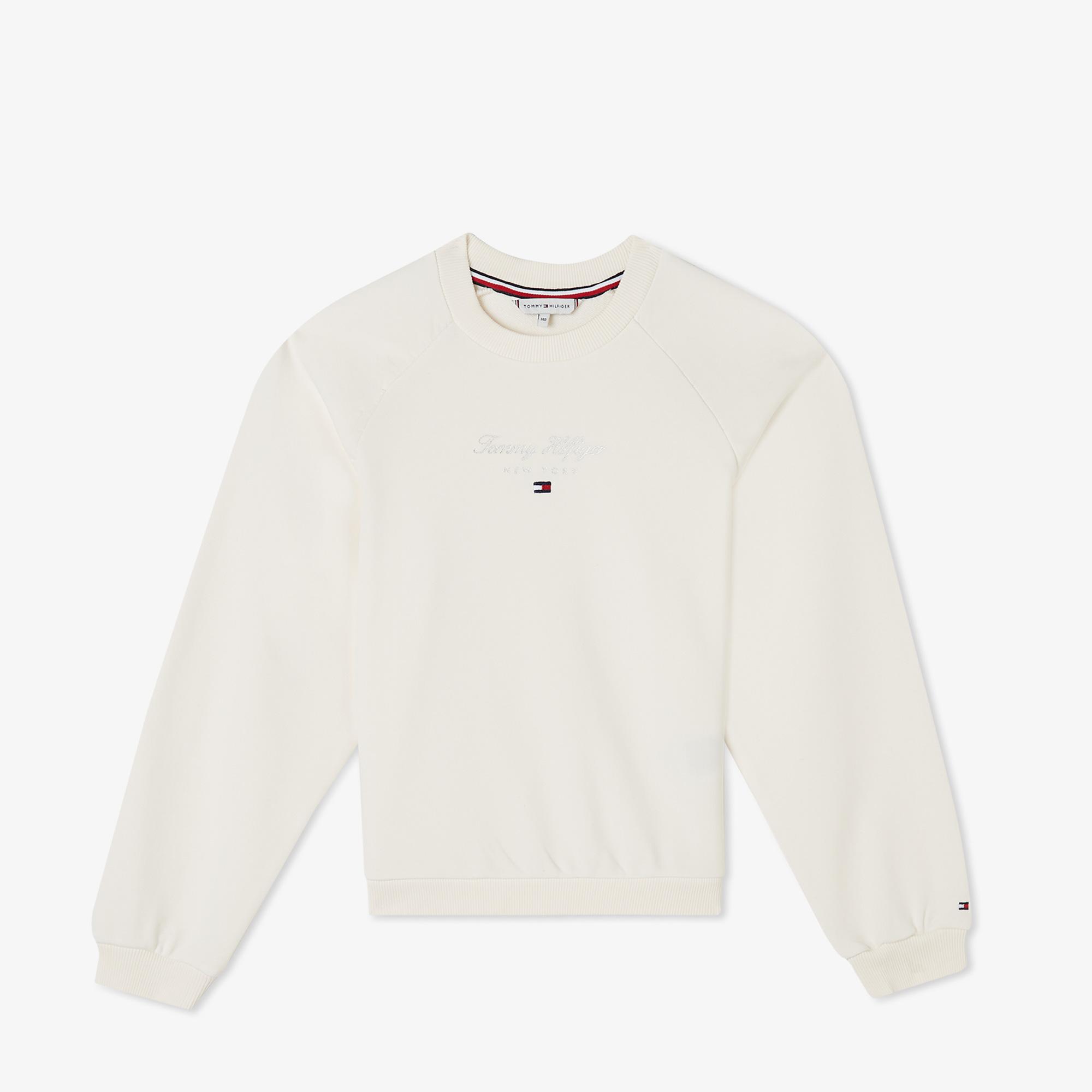 Tommy Hilfiger Nyc Foil Çocuk Beyaz Sweatshirt