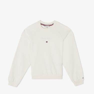  Tommy Hilfiger Nyc Foil Çocuk Beyaz Sweatshirt