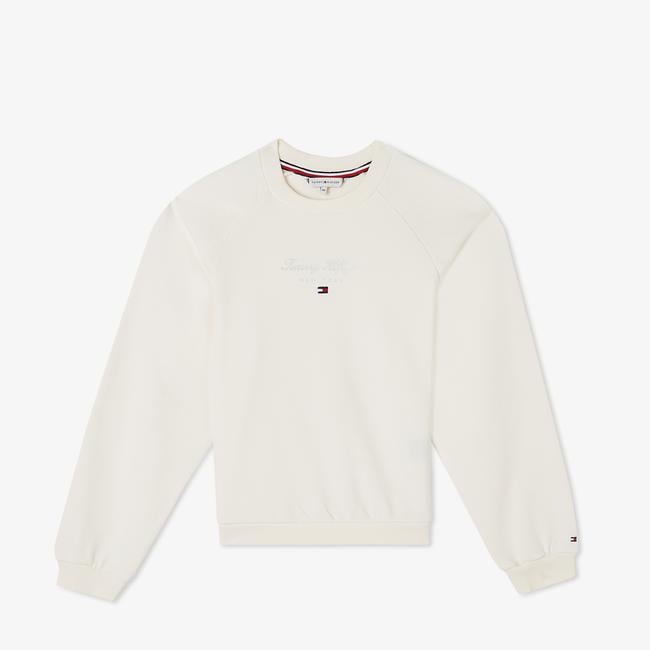  Tommy Hilfiger Nyc Foil Çocuk Beyaz Sweatshirt