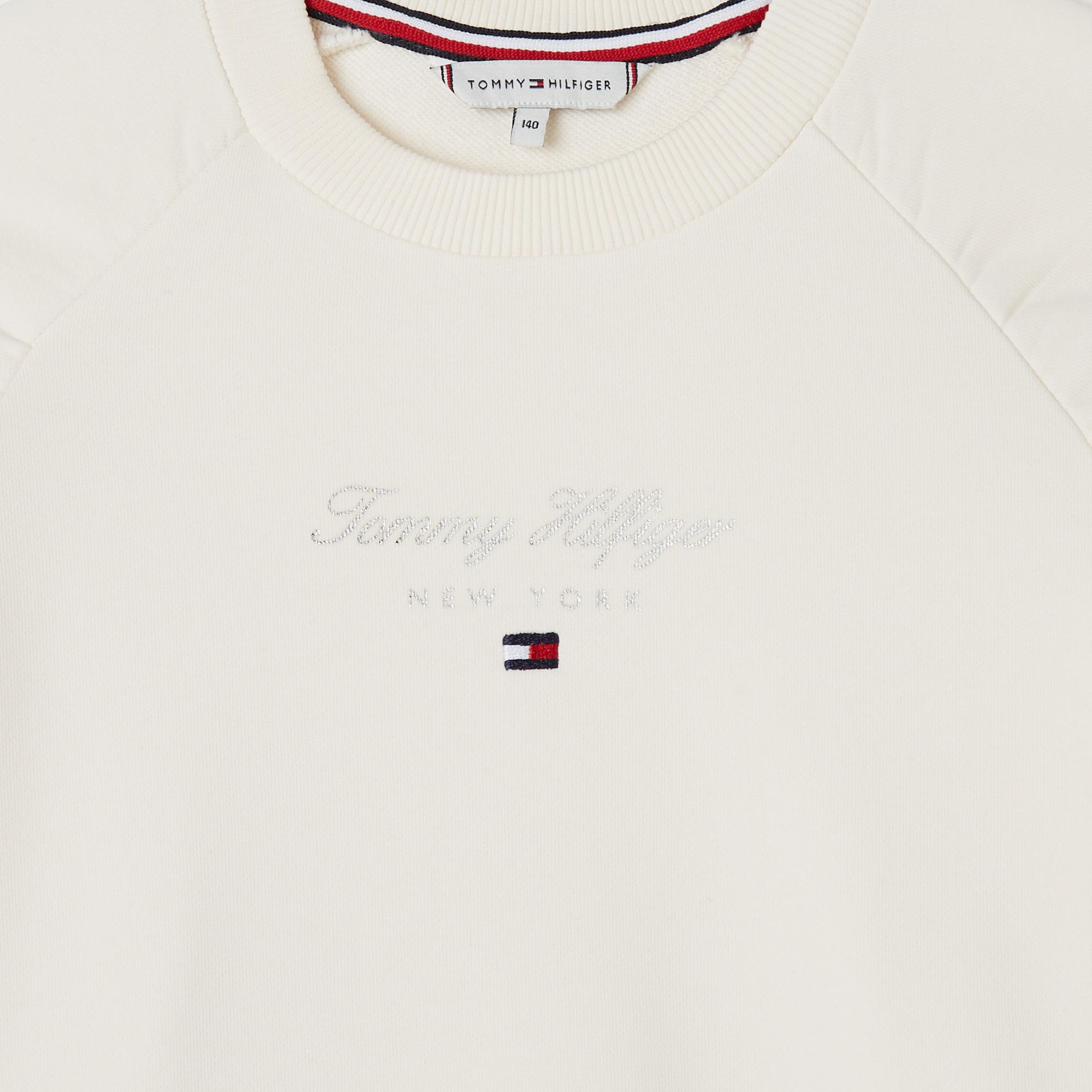 Tommy Hilfiger Nyc Foil Çocuk Beyaz Sweatshirt
