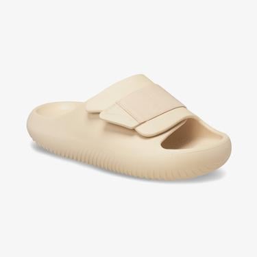  Crocs Mellow Luxe Recovery Slide Unisex Krem Terlik
