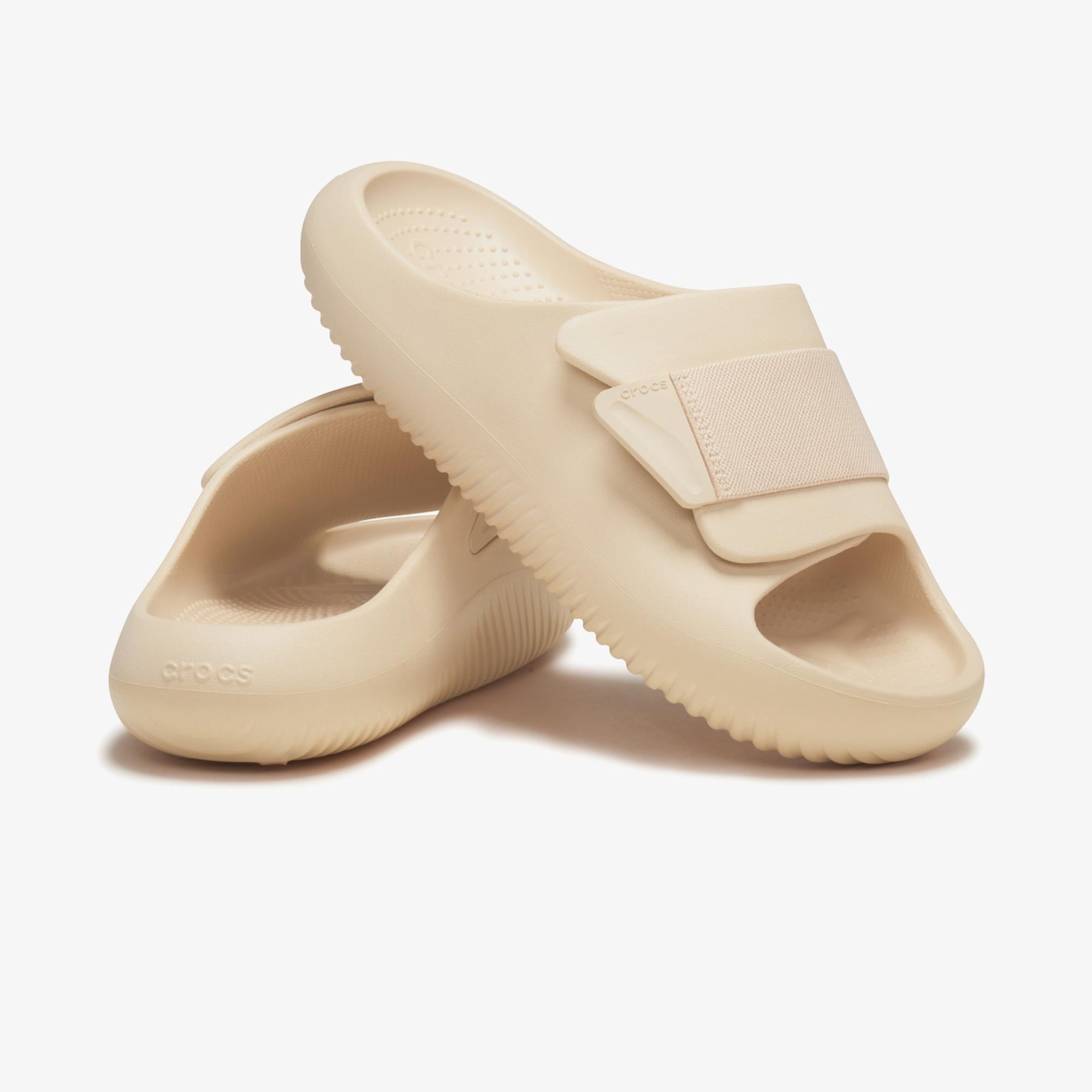 Crocs Mellow Luxe Recovery Slide Unisex Krem Terlik