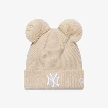  New Era Double Pom Unisex Bej Bere