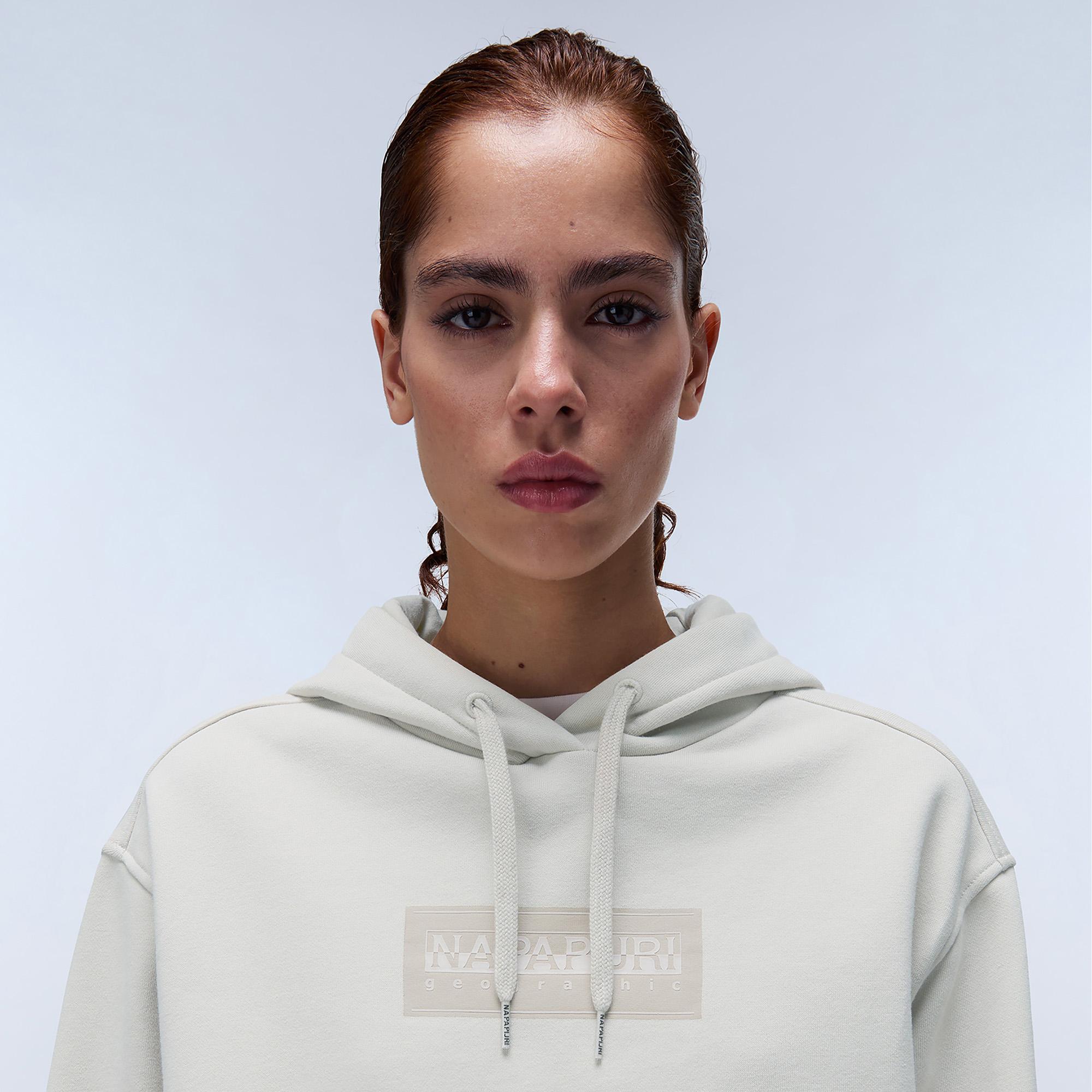 Napapijri Box Logo Kadın Bej Sweatshirt