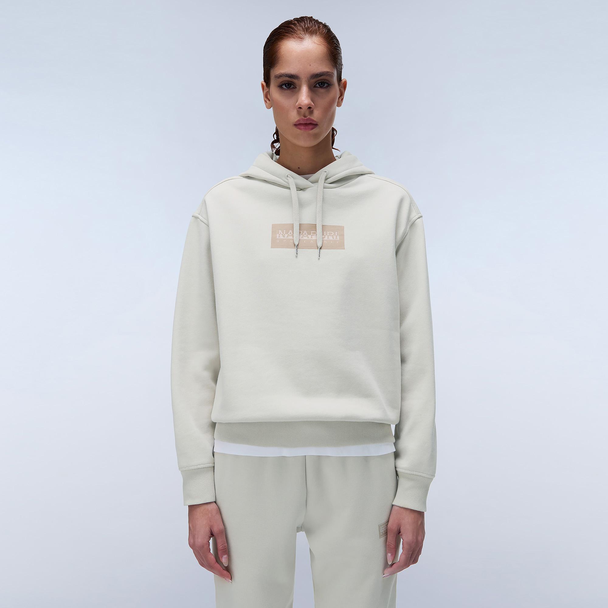 Napapijri Box Logo Kadın Bej Sweatshirt
