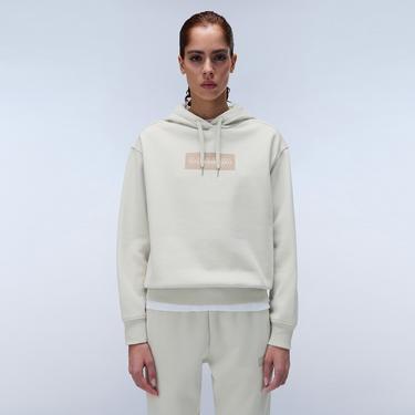  Napapijri Box Logo Kadın Bej Sweatshirt