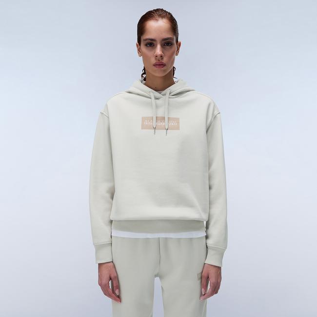  Napapijri Box Logo Kadın Bej Sweatshirt
