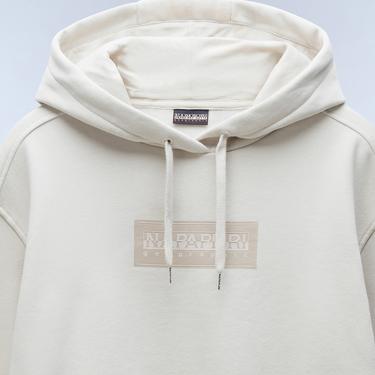  Napapijri Box Logo Kadın Bej Sweatshirt