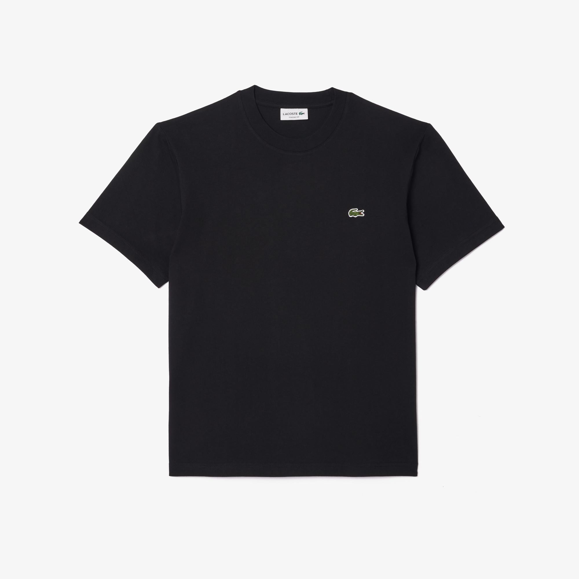 Lacoste Classic Erkek Classic Fit Bisiklet Yaka Siyah T-Shirt