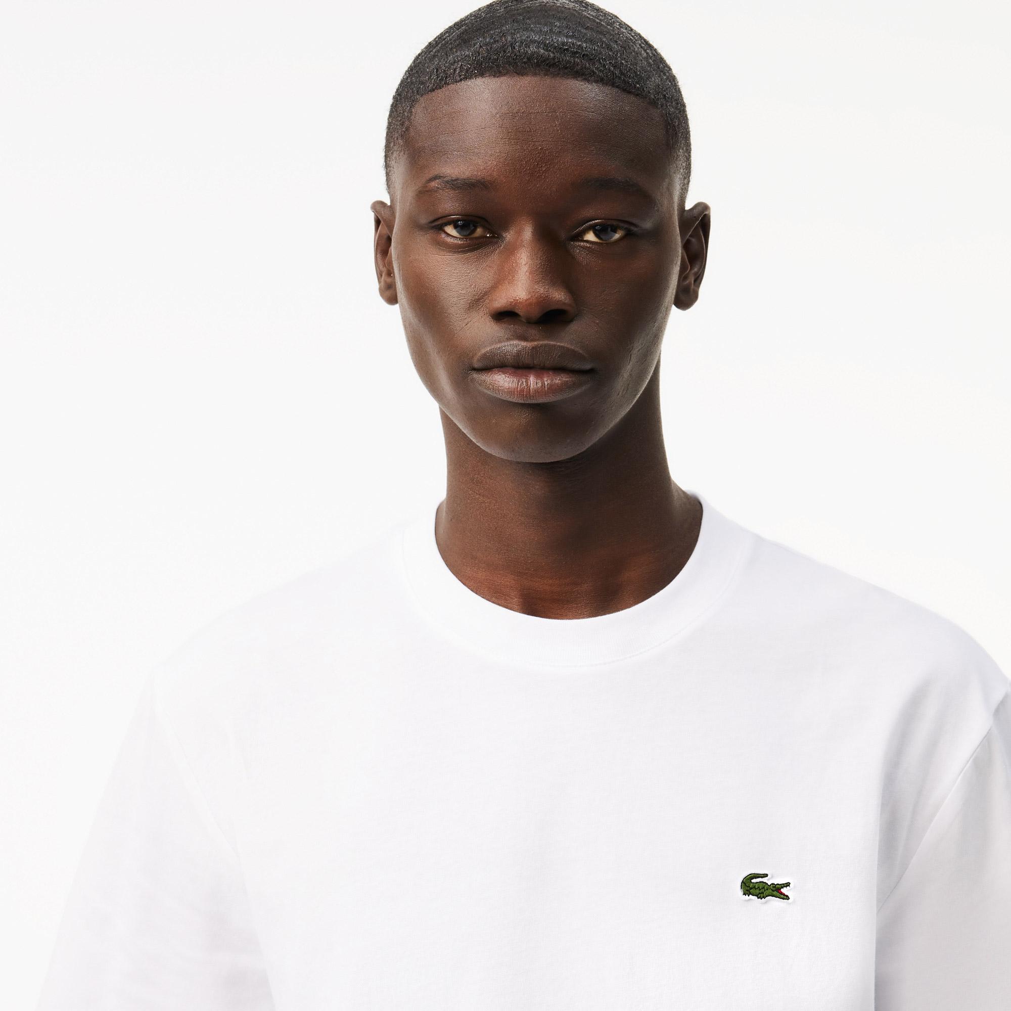 Lacoste Classic Erkek Classic Fit Bisiklet Yaka Beyaz T-Shirt