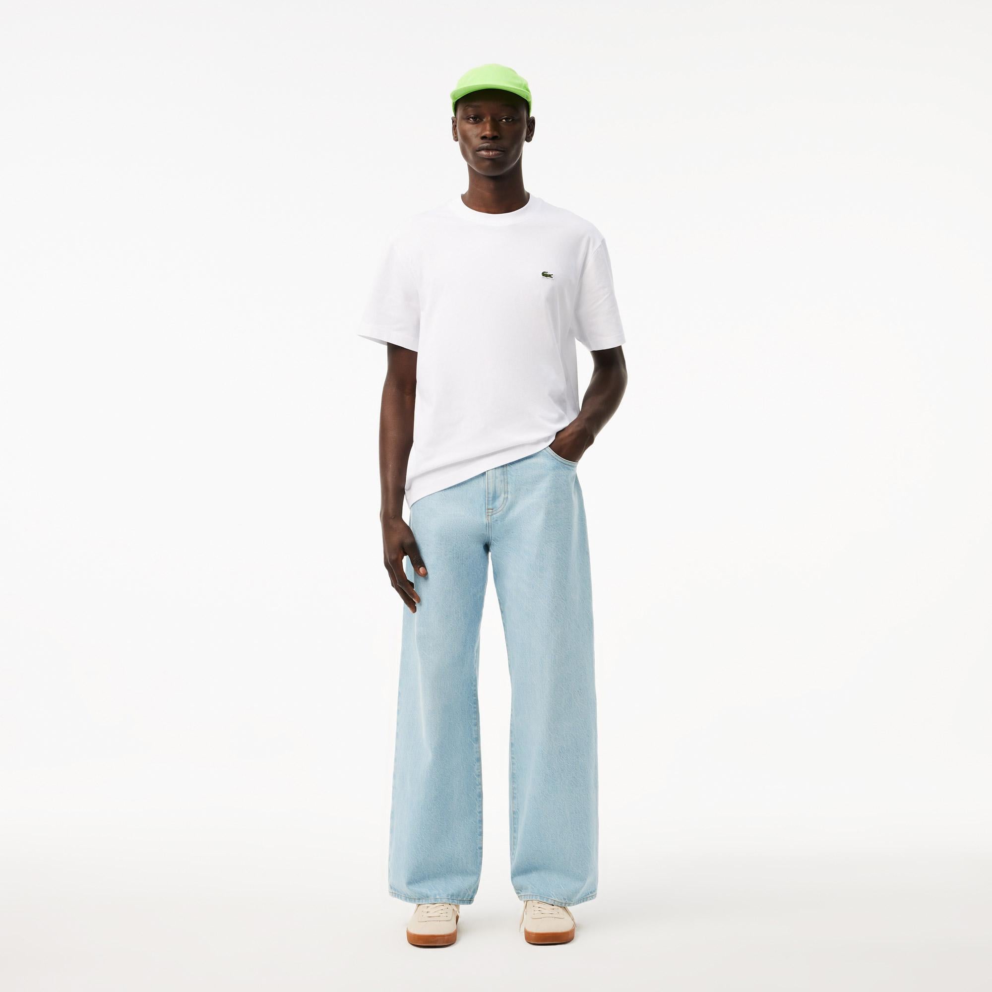 Lacoste Classic Erkek Classic Fit Bisiklet Yaka Beyaz T-Shirt