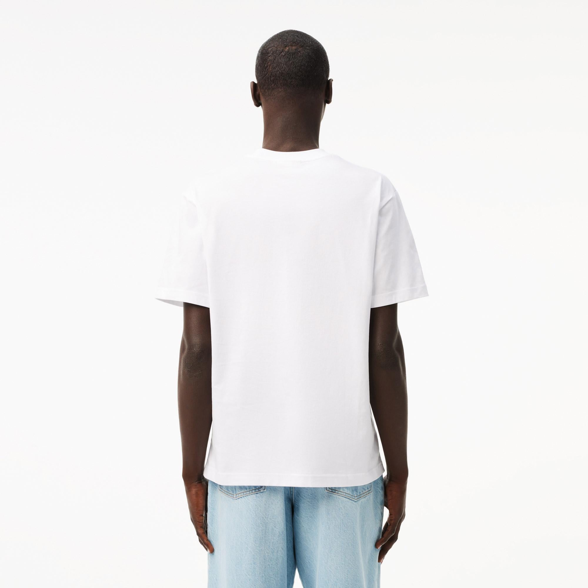 Lacoste Classic Erkek Classic Fit Bisiklet Yaka Beyaz T-Shirt