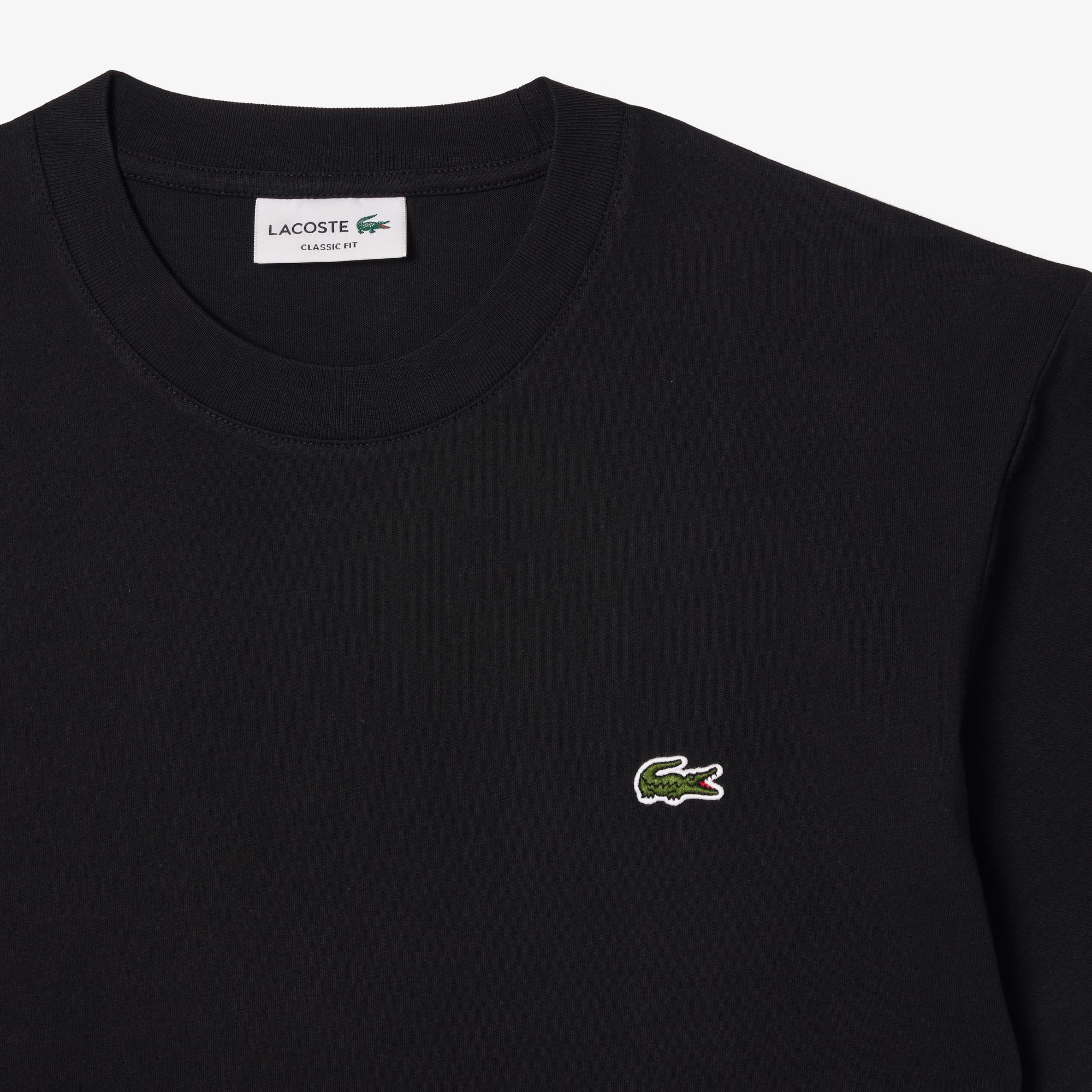 Lacoste Classic Erkek Classic Fit Bisiklet Yaka Siyah T-Shirt