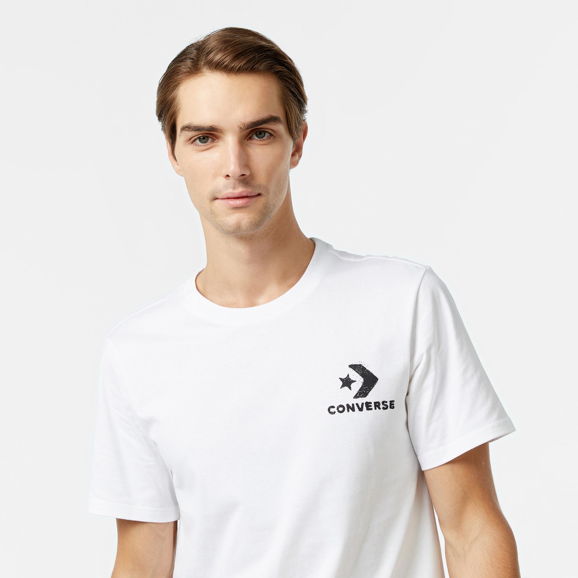 Converse Erkek Baskılı Beyaz T-Shirt