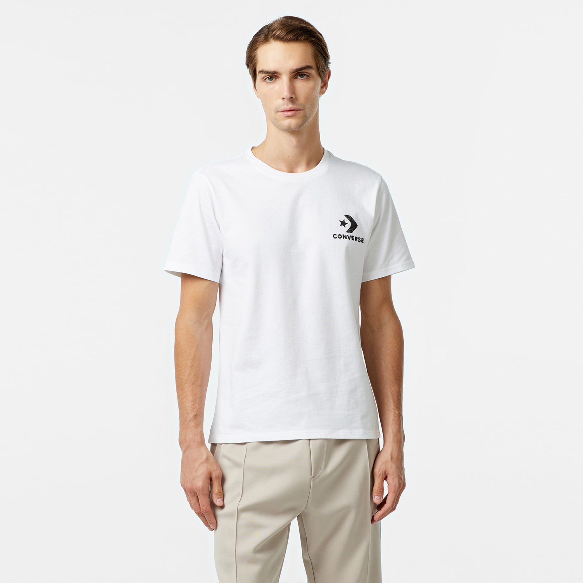  Converse Erkek Baskılı Beyaz T-Shirt