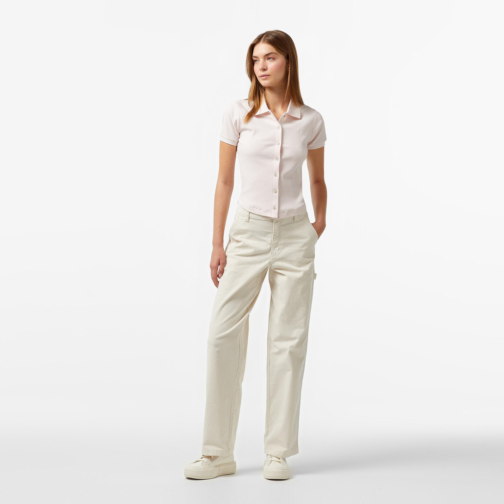 Converse Slim Fit Kadın Pembe Polo