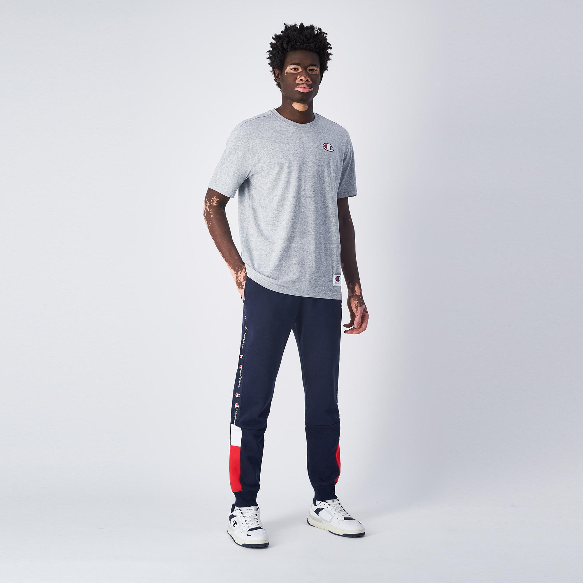 Champion Crewneck Erkek Gri T-Shirt