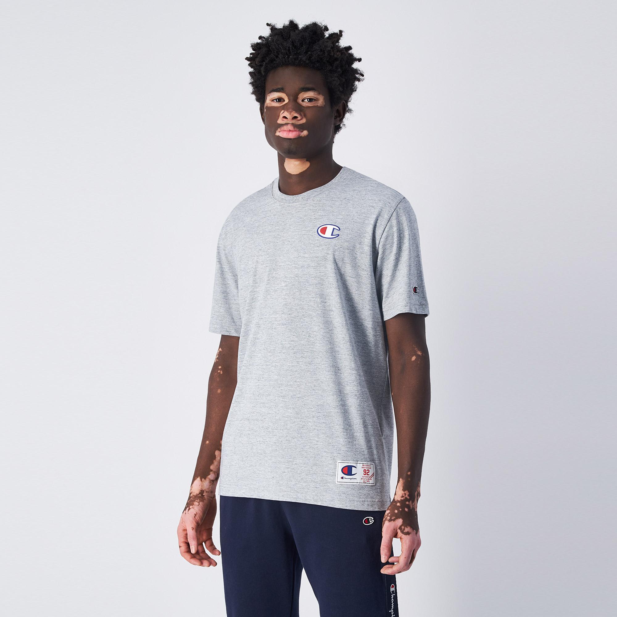 Champion Crewneck Erkek Gri T-Shirt