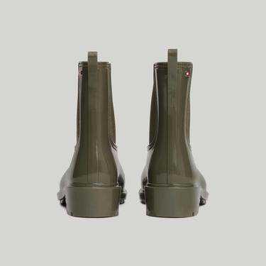  Tommy Hilfiger Kadın Yeşil Yağmur Botu