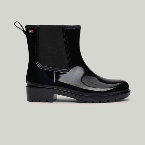  Tommy Hilfiger Kadın Siyah Yağmur Botu