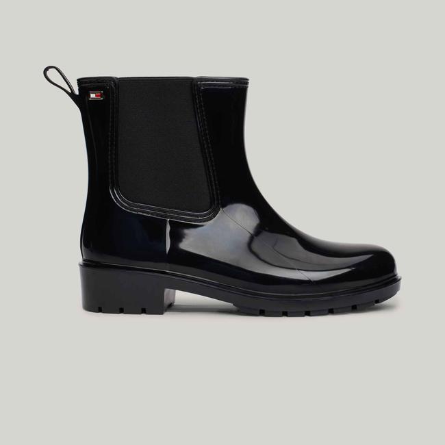  Tommy Hilfiger Kadın Siyah Yağmur Botu