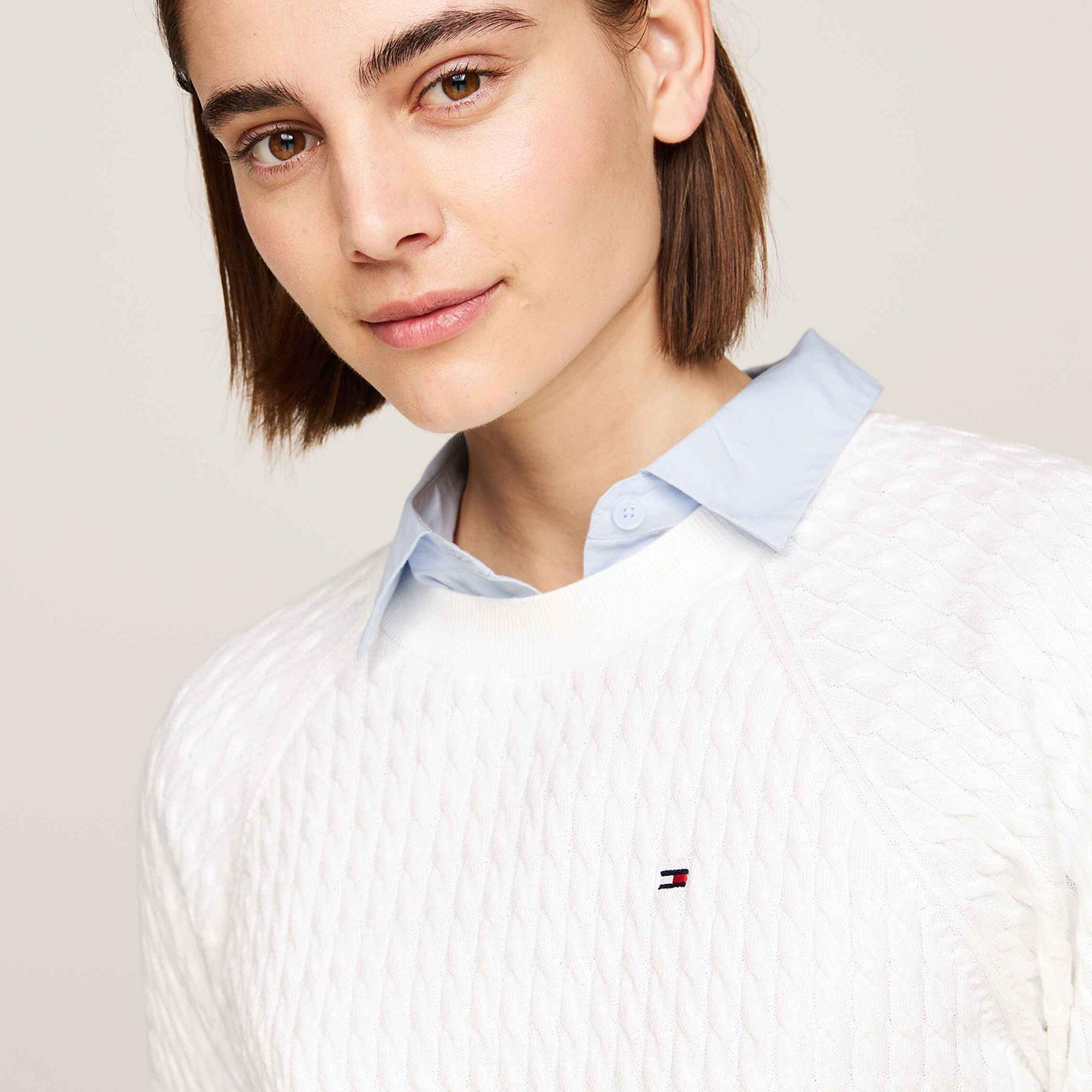 Tommy Hilfiger Kadın Beyaz Triko