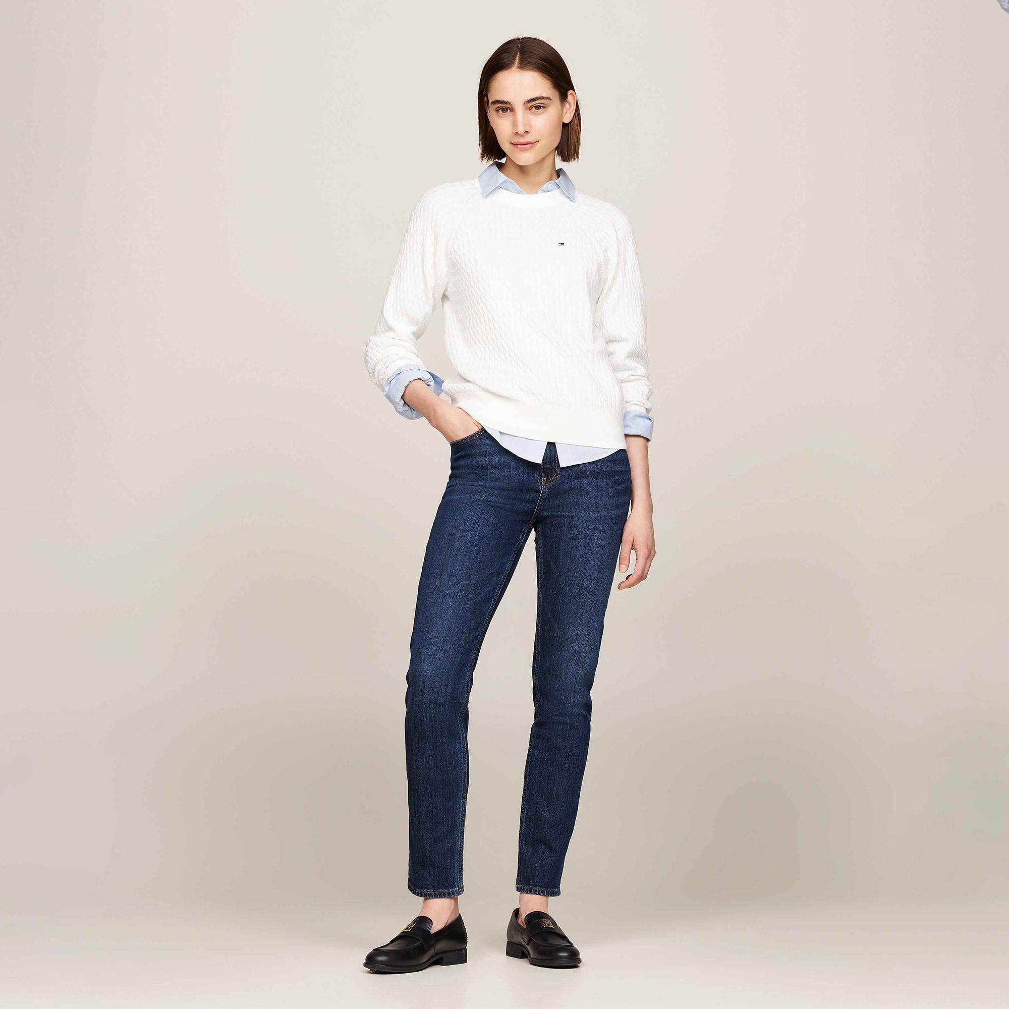 Tommy Hilfiger Kadın Beyaz Triko