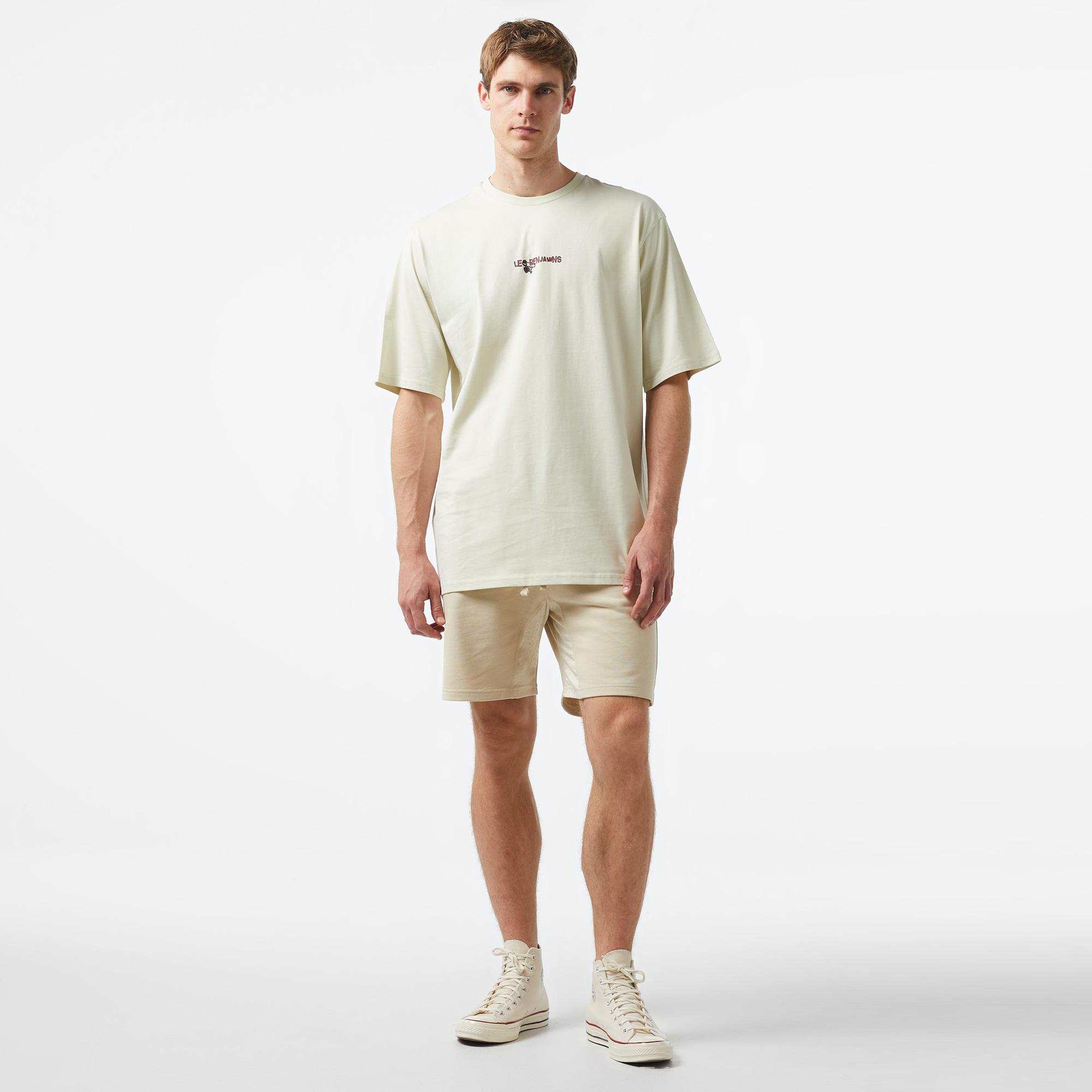 Les Benjamins Oversize 004 Erkek Bej T-Shirt