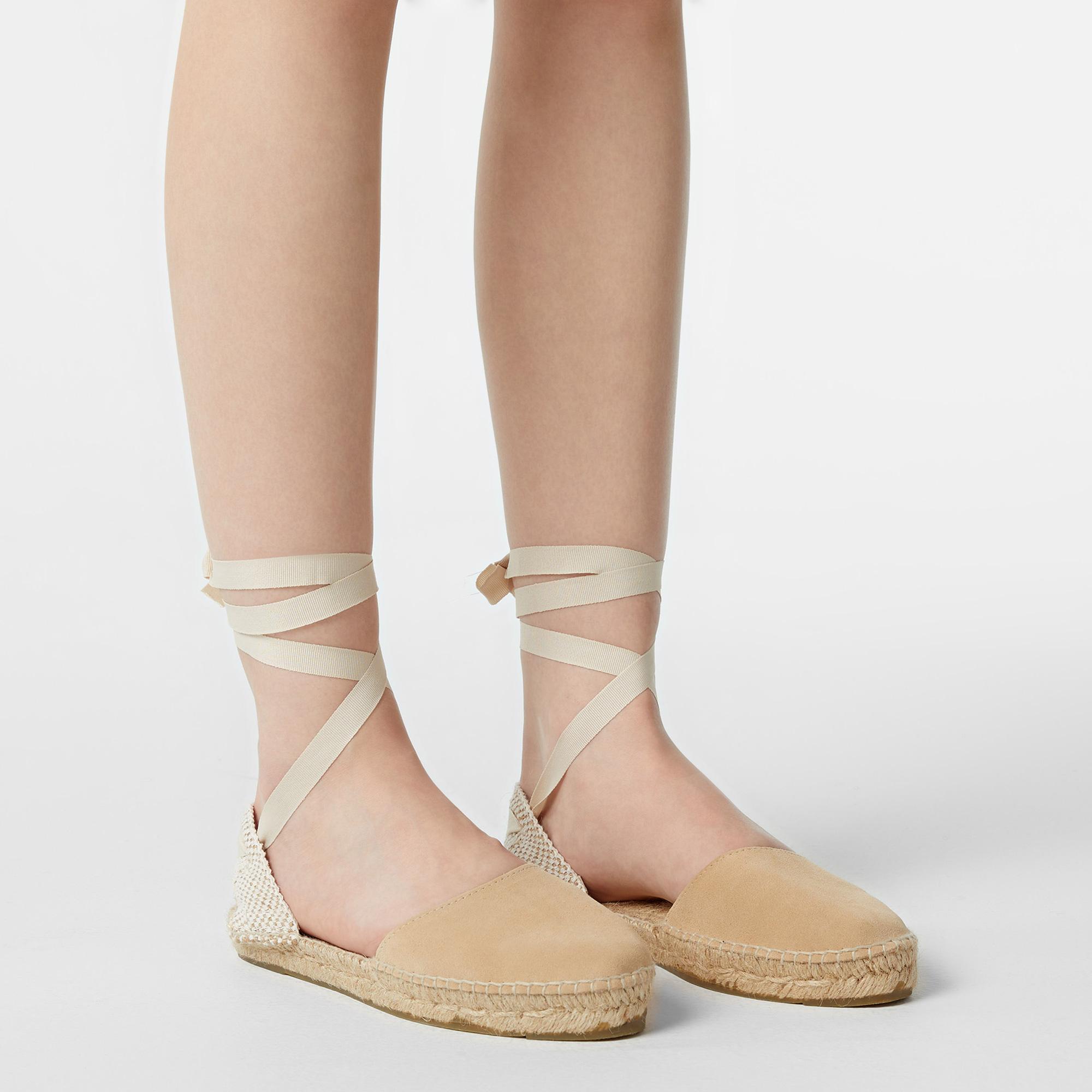 Manebi Sandalet Kadın Bej Ayakkabı