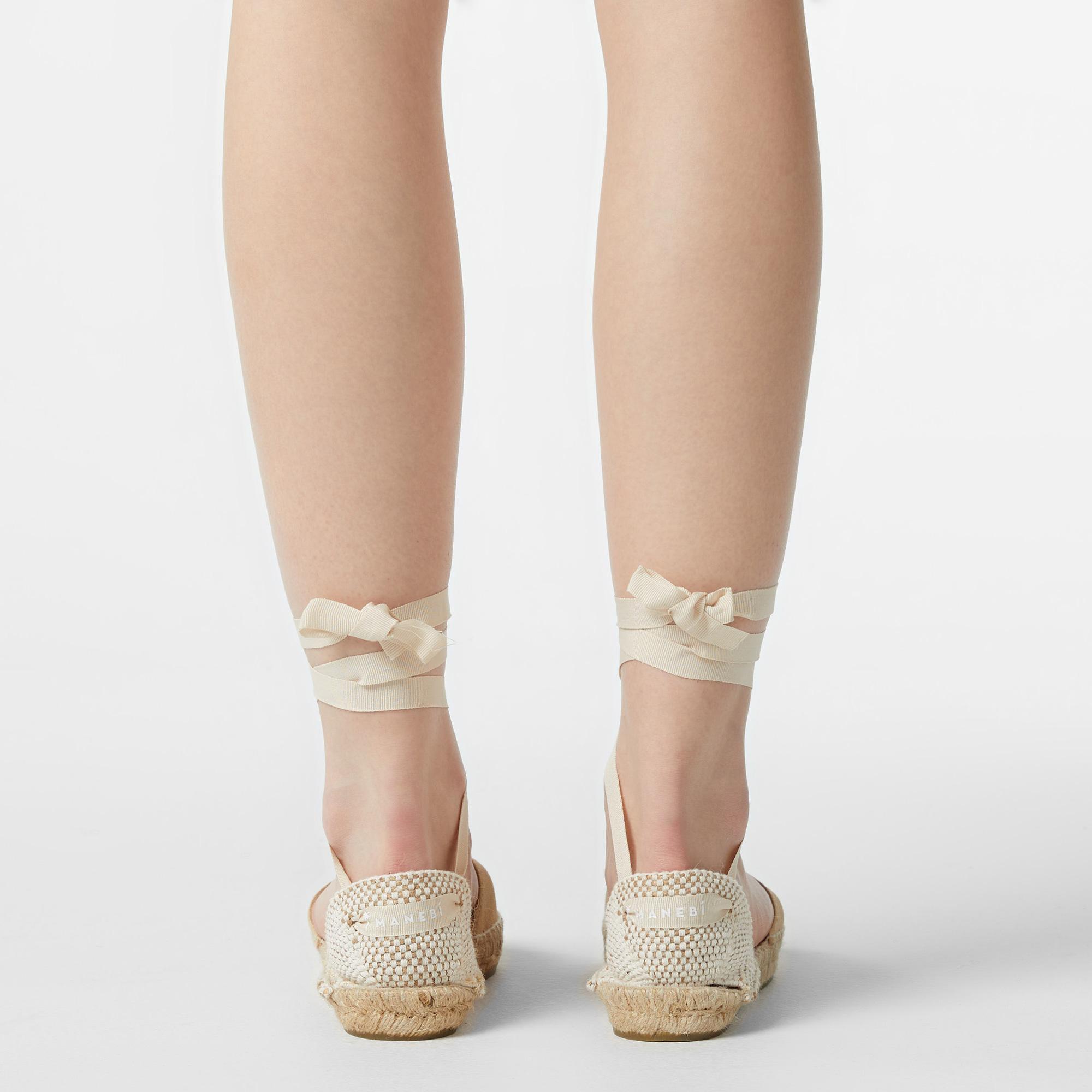 Manebi Sandalet Kadın Bej Ayakkabı